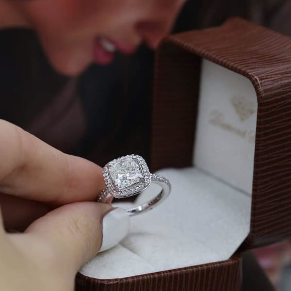 Perfect 14k White Gold Engagement Ring w/ 3.78ct. Diamonds SET-62500