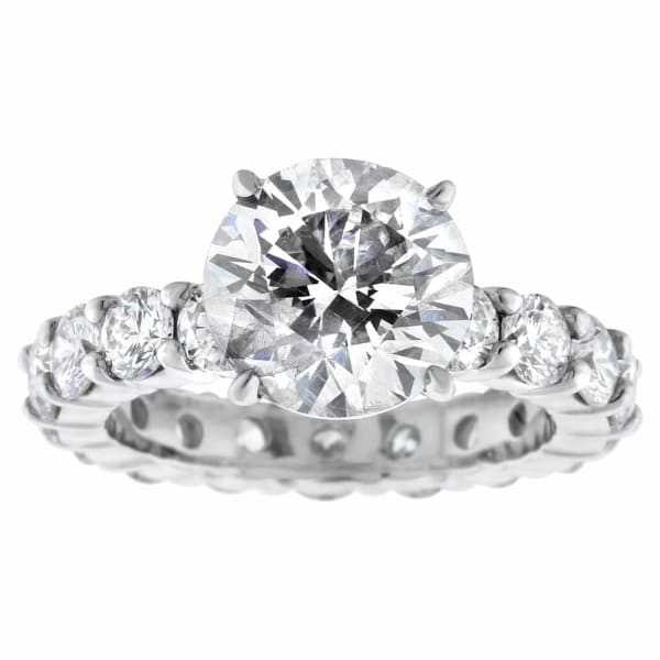 Platinum Engagement Ring With Center Diamond 3.03ct H VS2 Round Brilliant Cut RN-70000