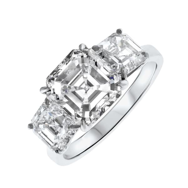 Platinum Engagement Ring With Center Diamond 3.07ct I VS1 Asscher Cut D-45623639, Main view