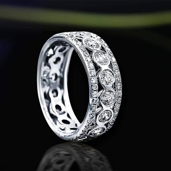 Platinum Eternity band features 2.15ct of Total Diamonds BA-13750