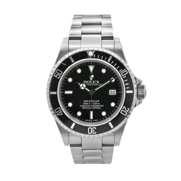 Pre-owned Rolex, Sea-Dweller 40mm, Stainless Steel, Black dial, Watch 16600
