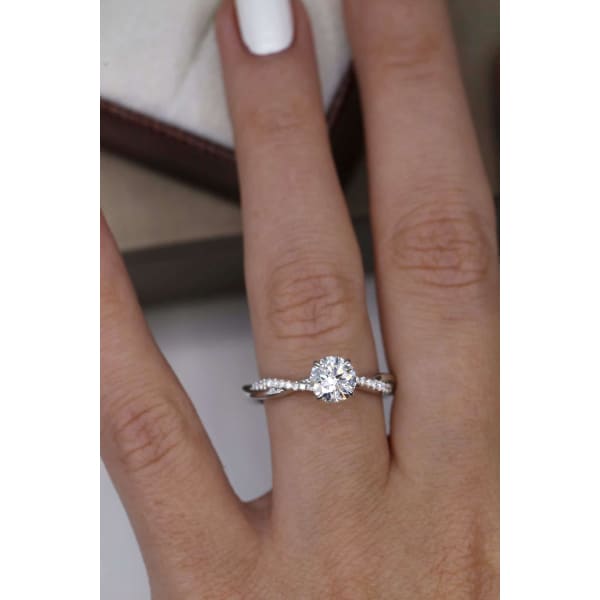 Precious 14k White Gold Engagement Ring w/ 1.22ct. Diamonds, Кольцо в упаковке 