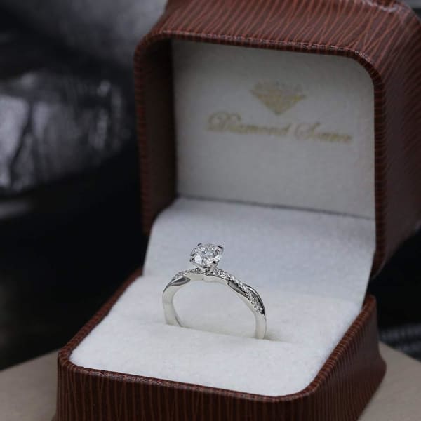 Precious 14k White Gold Engagement Ring w/ 1.22ct. Diamonds