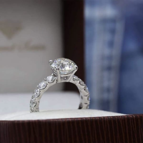 Precious 14k White Gold Engagement Ring w/ 5.52ct. Diamonds, Main view