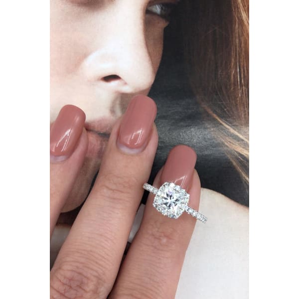 Precious 14k White Gold Engagement Ring with 1.71ct, main view