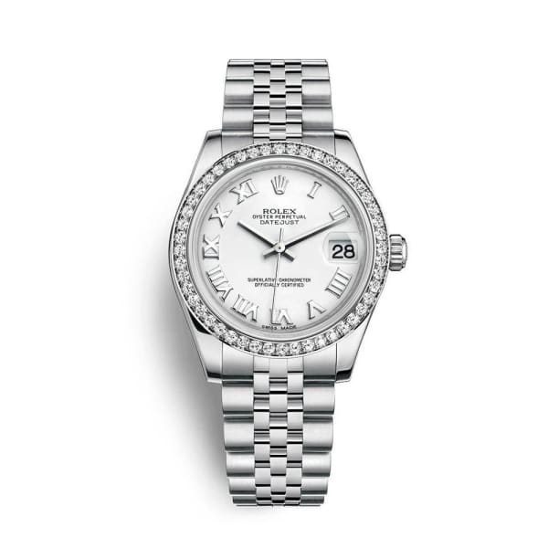 Rolex, Datejust 31 Watch, White Roman dial, Jubilee bracelet 178384-0006