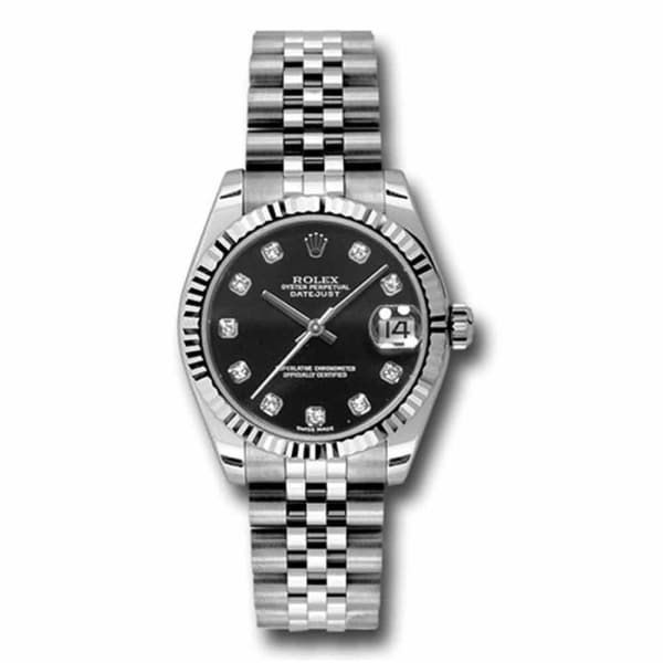 Rolex Datejust 31mm Black Dial Fluted Bezel 178274 0014