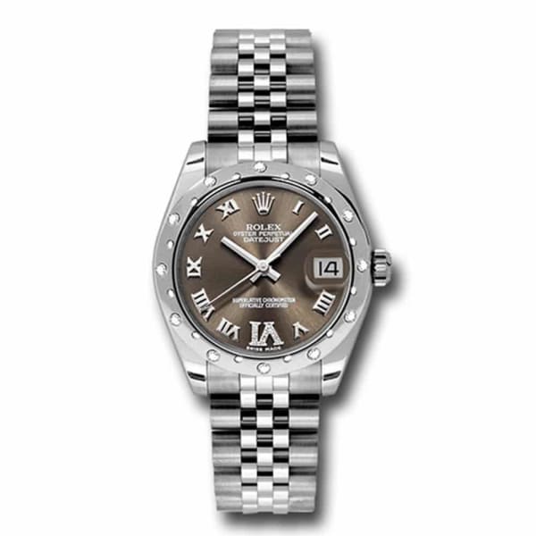 Rolex, Datejust 31 Watch Bronze dial, Diamond bezel, Stainless Steel Jubilee 178344-0001