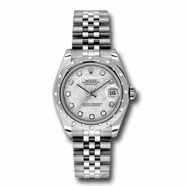 Rolex, Datejust 31 Watch Meteorite dial, Diamond bezel, Stainless Steel Jubilee 178344-0020