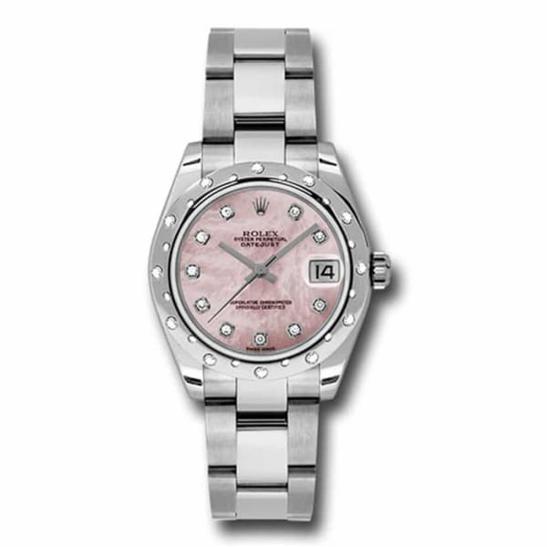 Rolex, Datejust 31 Watch Mother of pearl dial, Diamond bezel, Stainless Steel Oyster 178344-0070