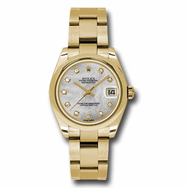 Rolex, Datejust 31 Watch Mother-of-pearl dial, Smooth bezel, Oyster, Yellow Gold 178248 mdo