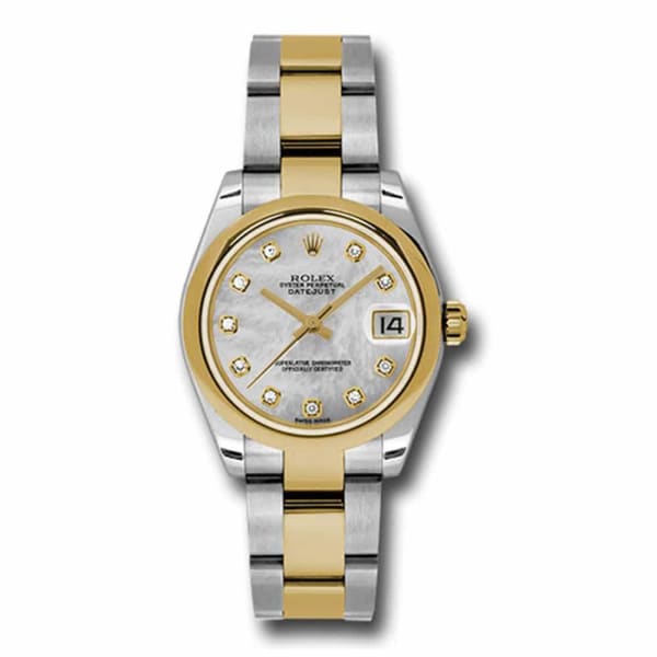 Rolex, Datejust 31 Watch Pearl dial, Smooth Bezel, Steel and Yellow Gold Oyster Bracelet, 178243 mdo