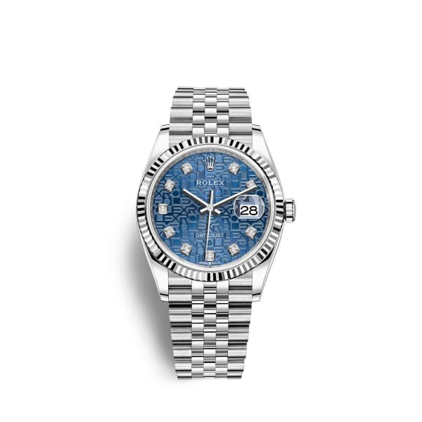 Rolex Datejust 36mm - Ref: 126234-0011 - Blue Jubilee Diamond Dial,  Stainless Steel Jubilee Bracelet Watch