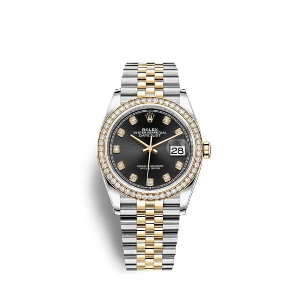 Rolex Oyster Perpetual Datejust 36 Black Dial Stainless Steel and