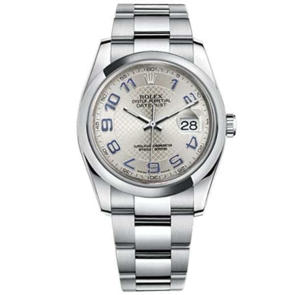 Rolex, Datejust Silver Deco Dial Stainless Steel Oyster Automatic Watch 116200SDBLAO