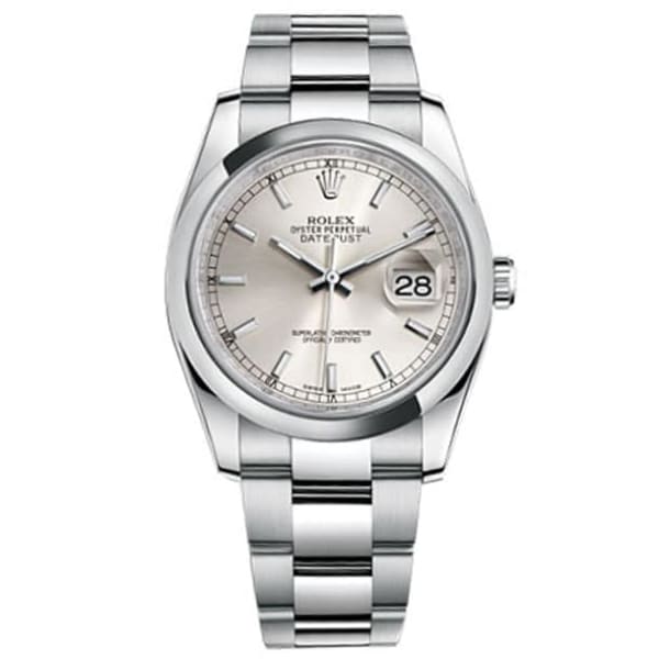 Rolex Datejust Silver Index Dial Oyster Bracelet Unisex Watch 116200SSO