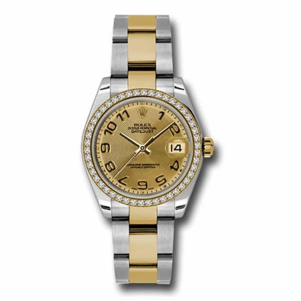 Rolex, Datejust, with diamonds, 31mm Champagne dial, Stainless steel and 18k Yellow gold Oyster Watch, Ref. # 178383 chcao