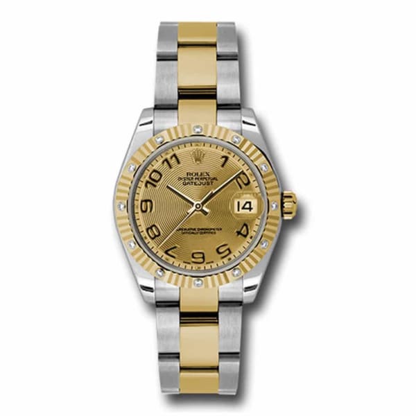 Rolex, Datejust, with diamonds, 31mm Champagne dial, Stainless steel and 18k Yellow gold Oyster Watch, Ref. # 178313 chcao