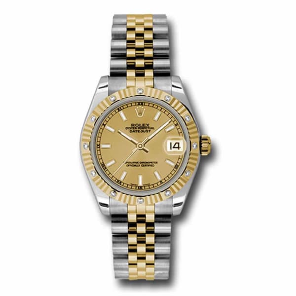 Rolex, Datejust, with diamonds, 31mm Champagne dial, Stainless steel and 18k Yellow gold Jubilee Watch, Ref. # 178313 chij