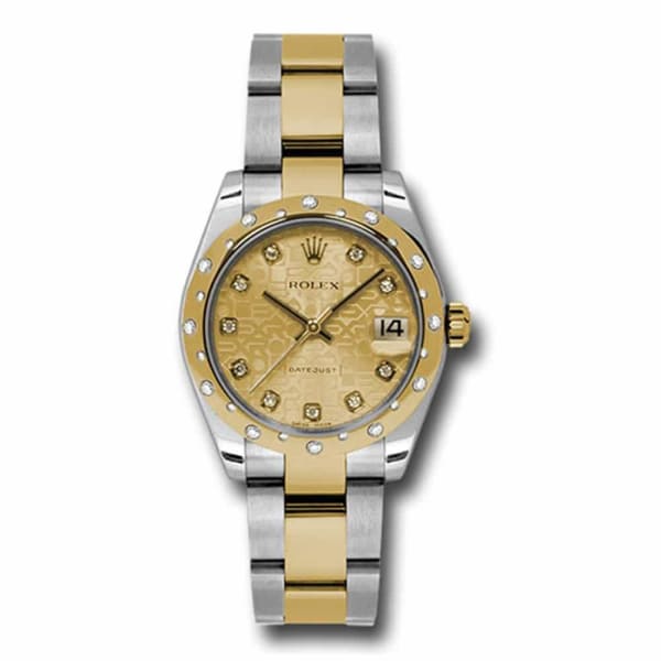 Rolex, Datejust, with diamonds, 31mm Champagne dial, Stainless steel and 18k Yellow gold Jubilee Watch, Ref. # 178343 chjdo