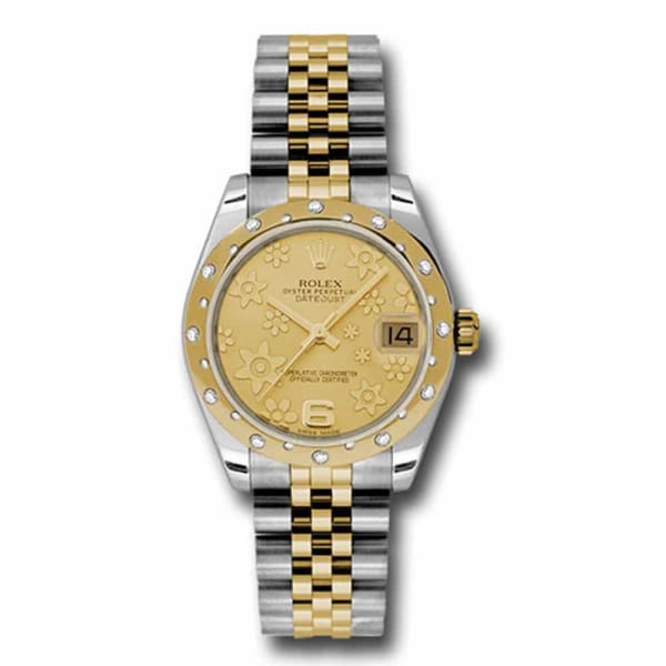 Rolex, Datejust, with diamonds, 31mm Champagne dial, Stainless steel and 18k Yellow gold Jubilee Watch, Ref. # 178343 chfj