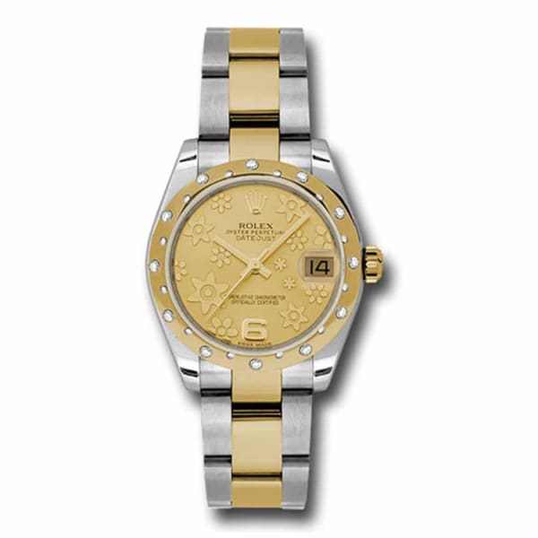 Rolex, Datejust, with diamonds, 31mm Champagne dial, Stainless steel and 18k Yellow gold Oyster Watch, Ref. # 178343 chfo