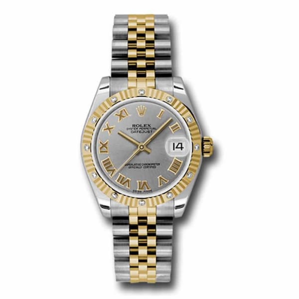 Rolex, Datejust, with diamonds, 31mm Gray dial, Stainless steel and 18k Yellow gold Jubilee Watch, Ref. # 178313 grj