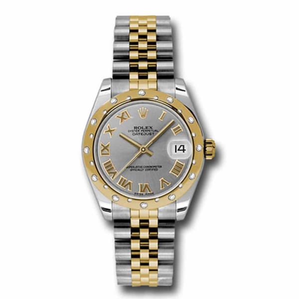 Rolex, Datejust, with diamonds, 31mm Gray dial, Stainless steel and 18k Yellow gold Jubilee Watch, Ref. # 178343 grj