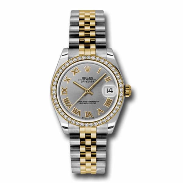 Rolex, Datejust, with diamonds, 31mm Gray dial, Stainless steel and 18k Yellow gold Jubilee Watch, Ref. # 178383 grj