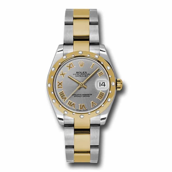 Rolex, Datejust, with diamonds, 31mm Gray dial, Stainless steel and 18k Yellow gold Oyster Watch, Ref. # 178343 gro