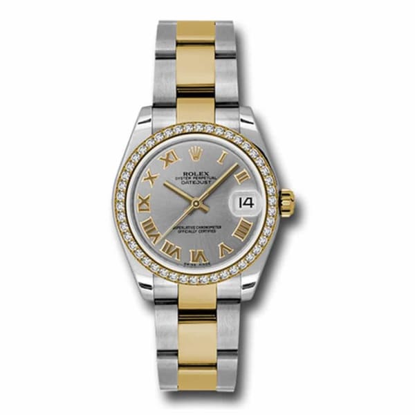 Rolex, Datejust, with diamonds, 31mm Gray dial, Stainless steel and 18k Yellow gold Oyster Watch, Ref. # 178383 gro