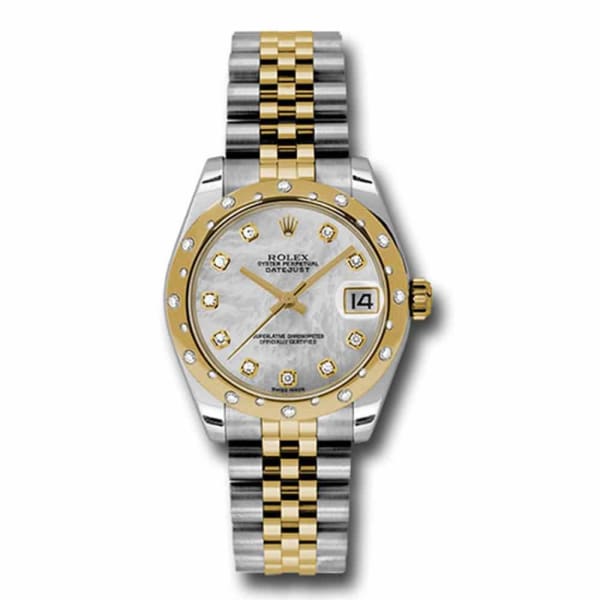 Rolex, Datejust, with diamonds, 31mm Pearl dial, Stainless steel and 18k Yellow gold Jubilee Watch, Ref. # 178343 mdj