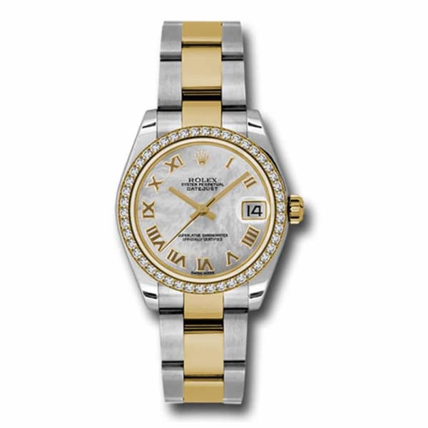 Rolex, Datejust, with diamonds, 31mm Pearl dial, Stainless steel and 18k Yellow gold Oyster Watch, Ref. # 178383 mro