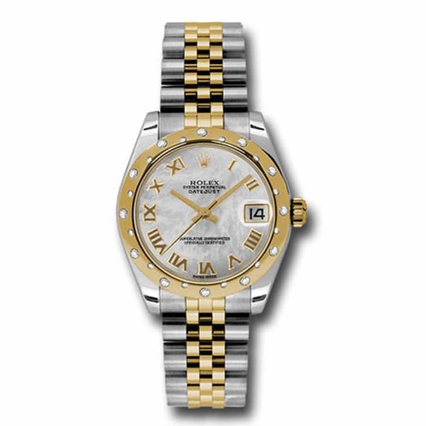 Rolex, Datejust, with diamonds, 31mm Pearl dial, Stainless steel and 18k Yellow gold Jubilee, 178343 mrj