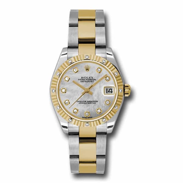 Rolex, Datejust, with diamonds, 31mm Pearl dial, Stainless steel and 18k Yellow gold Oyster Watch, Ref. # 178313 mdo