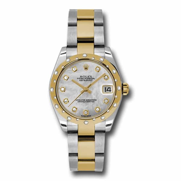 Rolex, Datejust, with diamonds, 31mm Pearl dial, Stainless steel and 18k Yellow gold Oyster Watch, Ref. # 178343 mdo