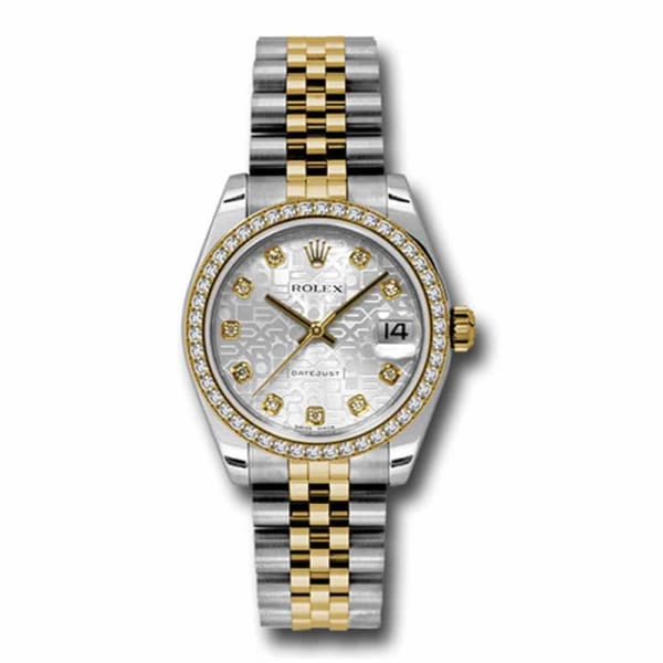 Rolex, Datejust, with diamonds, 31mm White dial, Stainless steel and 18k Yellow gold Jubilee Watch, Ref. # 178383 wrj