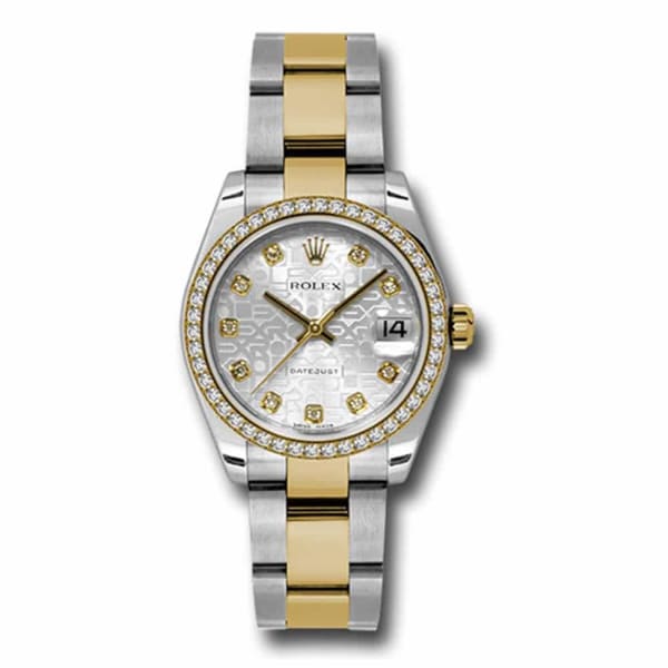 Rolex, Datejust, with diamonds, 31mm Silver dial, Stainless steel and 18k Yellow gold Oyster Watch, Ref. # 178383 sjdo