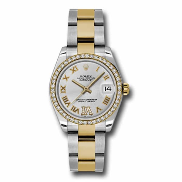 Rolex, Datejust, with diamonds, 31mm Silver dial, Stainless steel and 18k Yellow gold Oyster Watch, Ref. # 178383 sdro