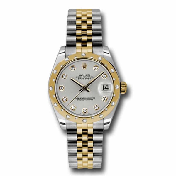 Rolex, Datejust, with diamonds, 31mm Silver dial, Stainless steel and 18k Yellow gold Jubilee Watch, Ref. # 178343 sdj