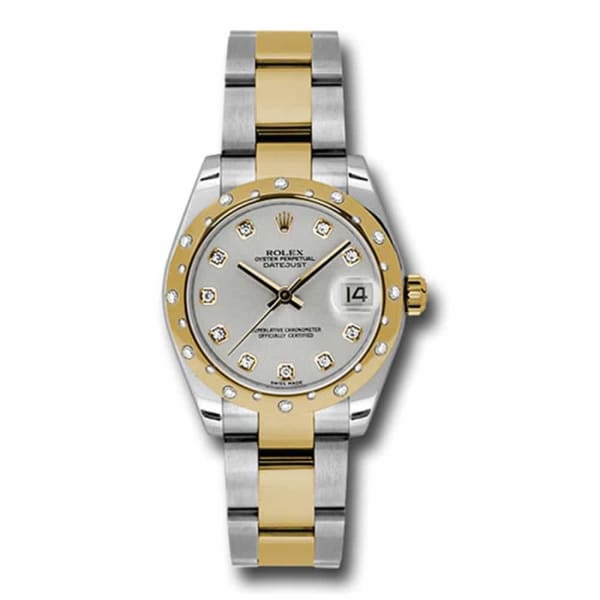 Rolex, Datejust, with diamonds, 31mm Silver dial, Stainless steel and 18k Yellow gold Oyster Watch, Ref. # 178343 sdo