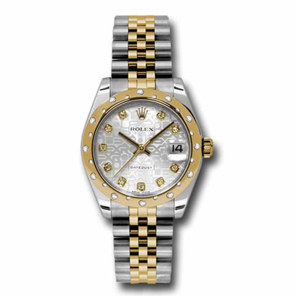 Rolex, Datejust, with diamonds, 31mm Silver dial, Stainless steel and 18k Yellow gold Jubilee Watch, Ref. # 178343 sjdj
