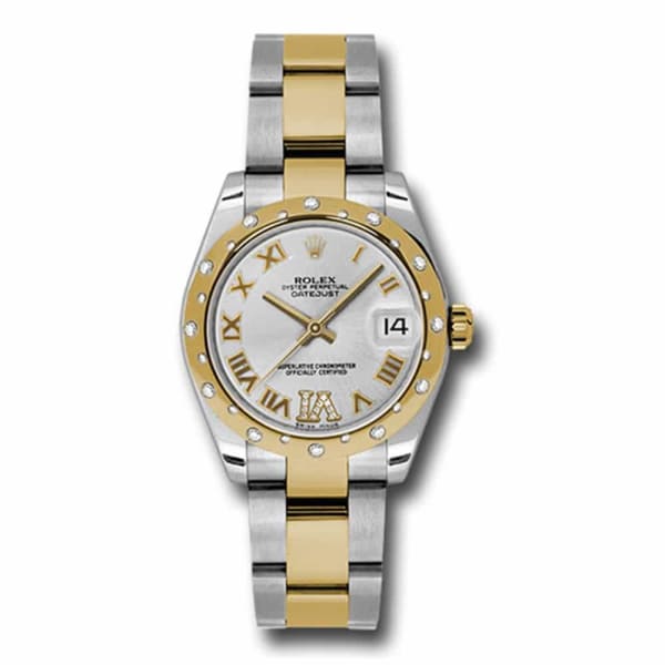 Rolex, Datejust, with diamonds, 31mm Silver dial, Stainless steel and 18k Yellow gold Oyster Watch, Ref. # 178343 sdro
