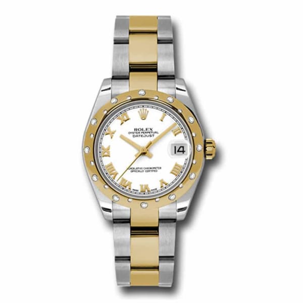 Rolex, Datejust, with diamonds, 31mm White dial, Stainless steel and 18k Yellow gold Oyster Watch, Ref. # 178343 wro