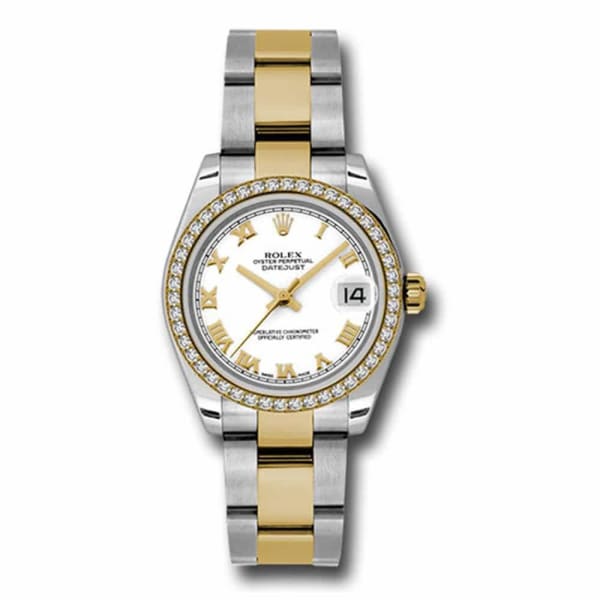 Rolex, Datejust, with diamonds, 31mm White dial, Stainless steel and 18k Yellow gold Oyster Watch, Ref. # 178383 wro