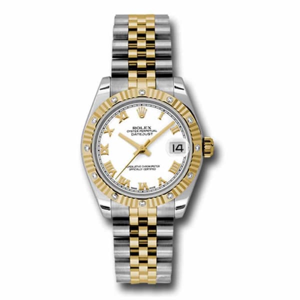 Rolex, Datejust, with diamonds, 31mm White dial, Stainless steel and 18k Yellow gold Jubilee Watch, Ref. # 178313 wrj