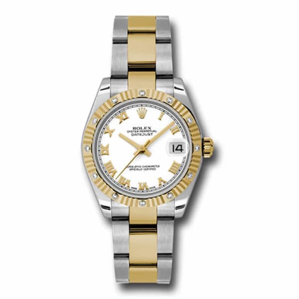 Rolex, Datejust, with diamonds, 31mm White dial, Stainless steel and 18k Yellow gold Oyster Watch, Ref. # 178313 wro