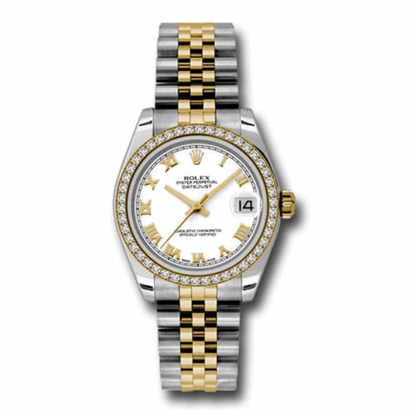 Rolex, Datejust, with diamonds, 31mm White dial, Stainless steel and 18k Yellow gold Jubilee Watch, Ref. # 178383 wrj