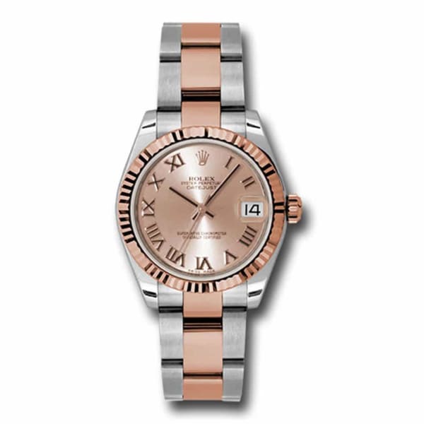 Rolex, Ladies Watch Datejust 31mm Pink dial, Fluted bezel, Stainless steel and 18k Rose gold Oyster, 178271 pro