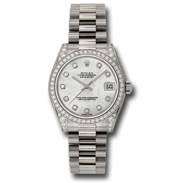 Rolex, Ladies Watch Datejust 31mm President W Diamond Bezel 178159 mdp